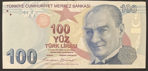 Billet turquie 100 - 100, lires