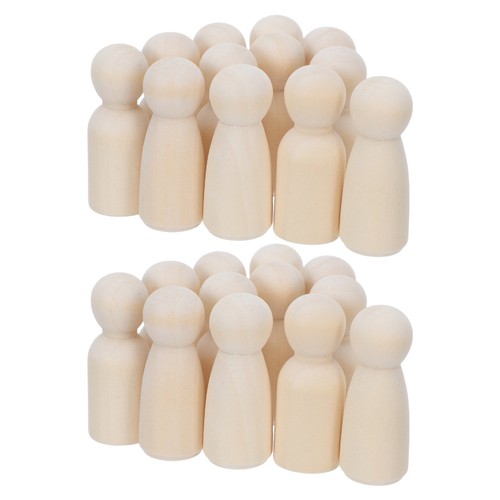 Pcs poupées bois non - ,