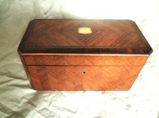 Boîte à thé Style Louis XVI marqueterie à la reine XIX°