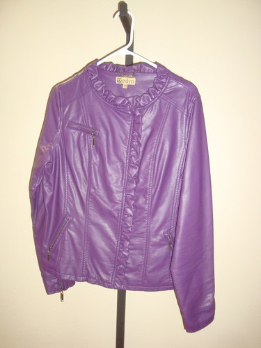 Odyn women euc purple faux - euc,