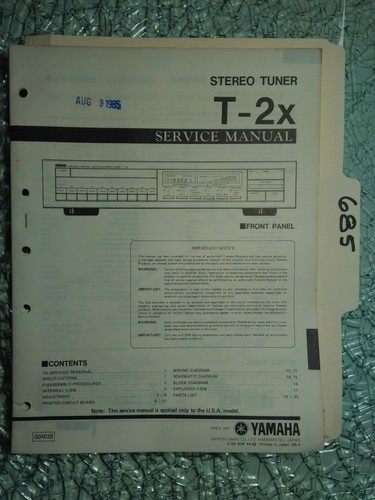 Yamaha service manual - service,