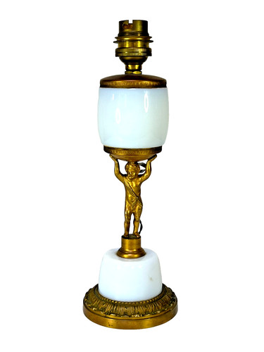 Pied lampe bronze et - pied, de