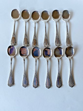 ERCUIS 12 CUILLÈRES A GLACE EN MÉTAL ARGENTÉ  STYLE LOUIS XV  ROCAILLE