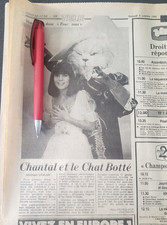 article journal du 9 oct 82. Chantal Goya chat botté