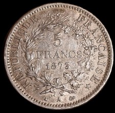 5 Francs 1875 A Hercule