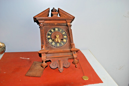 Pendule horloge bois foret - pendule,