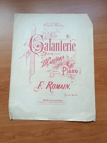 Galanterie romain partition - f.romain,