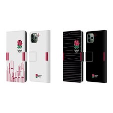 ENGLAND RUGBY UNION KIT D'ÉCUSSON 2022/23 ÉTUI COQUE EN CUIR POUR APPLE iPHONE
