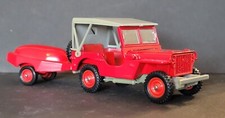Jeep Willys bâchée pompier avec sa moto pompe – Solido 256 & 360