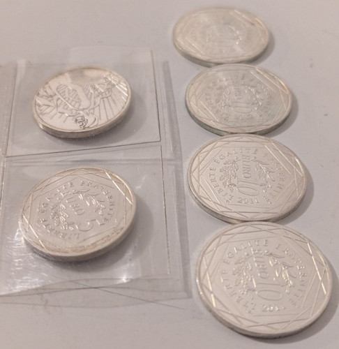 Lot pieces argent euros - pieces,