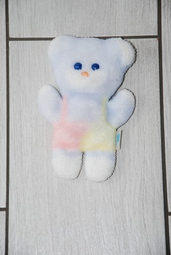 Doudou ours marque pastel bleu - ours,