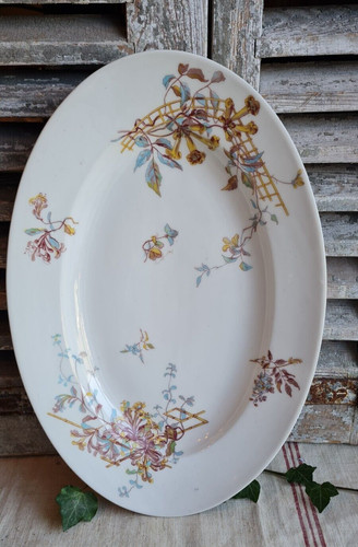 Ancien plat terre fer - ancien, de