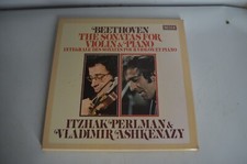 DISQUE VINYLE 33 TOURS COFFRET BEETHOVEN ITZHAK PERLMAN VLADIMIR ASHKENAZY PIANO