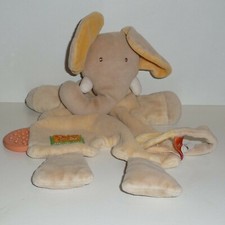 Doudou Eléphant Moulin Roty - Collection les Loustics - Attache Tétine