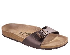 BIRKENSTOCK MADRID DARK BROWN MARRON SANDALES LARGEUR ETROITE