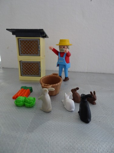 Playmobil fermier lapins - fermier,,