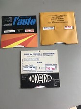 LOT 3 DISQUES DE STATIONNEMENT Voiture L’auto Merlin Mokarex Larousse Anciens