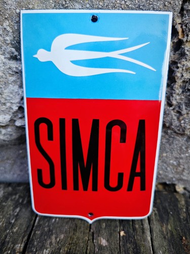 Plaque émaillée simca enamel - plaque,
