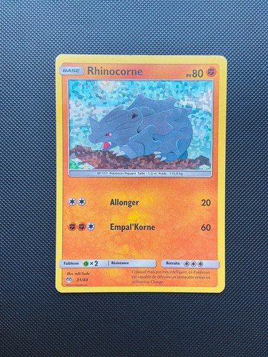 Carte pokémon rhinocorne - carte,