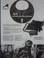 1/1986 PUB MBLE PHILIPS RADIO MILITAIRE PRC/VRC-600 621 ARMEE BELGE SPANISH AD