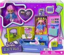 Barbie Coffret Extra Voyage avec 2 Figurines Chiots et Poupée Exclusive, HDY91