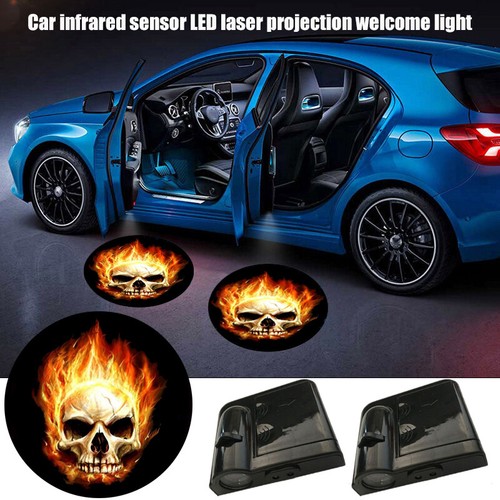 Skull logo car door - car, wireless