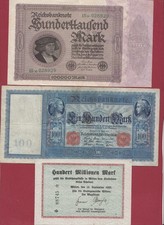 Allemagne 18 billets -Années 1920-1923  dans l 'état