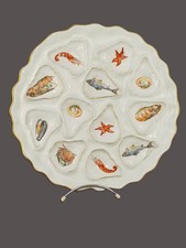 Plat à huitres en porcelaine