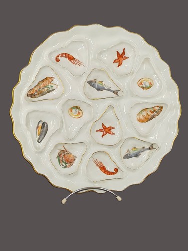 Plat huitres porcelaine - plat,