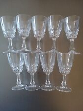 9 verres à liqueur cristal d'arques Pompadour