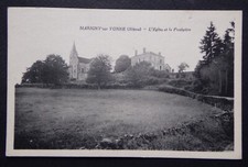 M321) CPA MARIGNY SUR YONNE Nièvre - l'église et presbytère - 1942