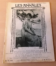 LES ANNALES N°2030 1922 Paul Chabas Erckmann Chatrian Conférence de Gênes