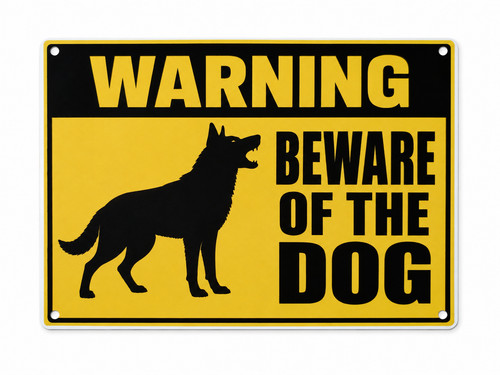 Panneau avertissement chien - panneau,