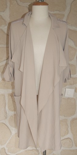 Veste longue beige neuve