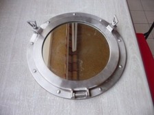 Hublot Miroir Finition Argenté Nautique Maritime diametre : 31 cm