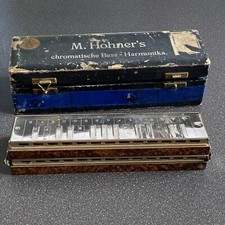 Rare Harmonica Hohner Double Chromatica Bass