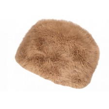 Chapka Toque Fourrure Beige Femme Doublure Polaire Classe Maritza-Taille unique