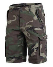 Mil-Tec Short Style Parachutiste Militaire Allemand Pré-Lavé Camouflage Woodland