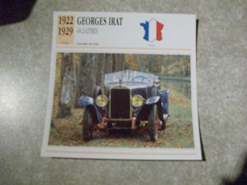 Carte fiche auto georges - auto,