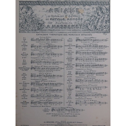 Massenet jules ariane - massenet, no