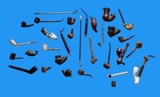 pipes lot fumeurs tabacs écume de mer bois métal porcelaine
