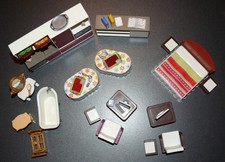 Playmobil mobiliers lit baignoire coiffeuse Tv table fauteuil armoire cuisine