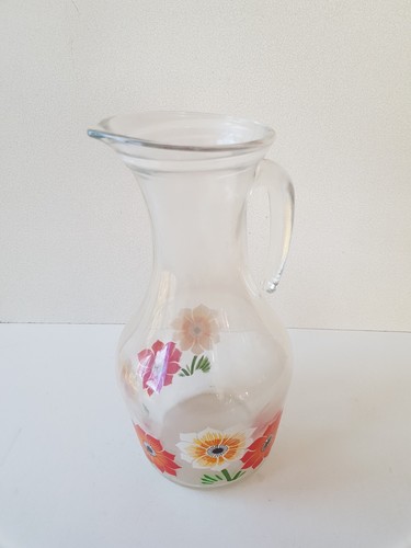 Pichet verre thème floral - pichet,