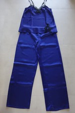 Pyjama long femme satin bleu roi Orcanta - taille L