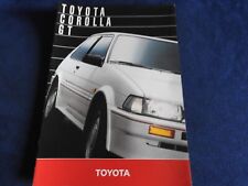 catalogue toyota corolla GT 1985