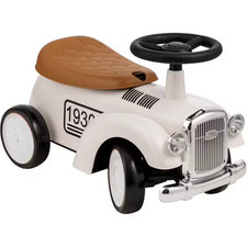 Baroni Toys Voiture Vintage Enfants 12 à 36 Mois Klaxon, Compartiment Rangement