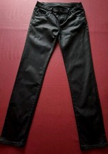 Jeans Femme Aspect Huilé Noir