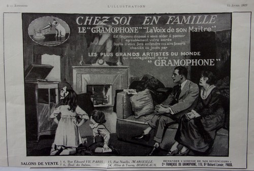 Publicité papier gramophone - ,