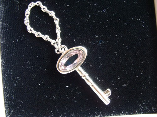 Pendentif clé argent pierre - pendentif,