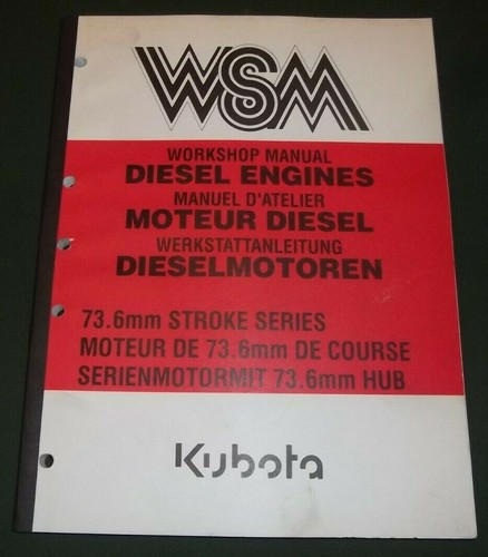 Kubota manuel atelier - kubota, d’atelier